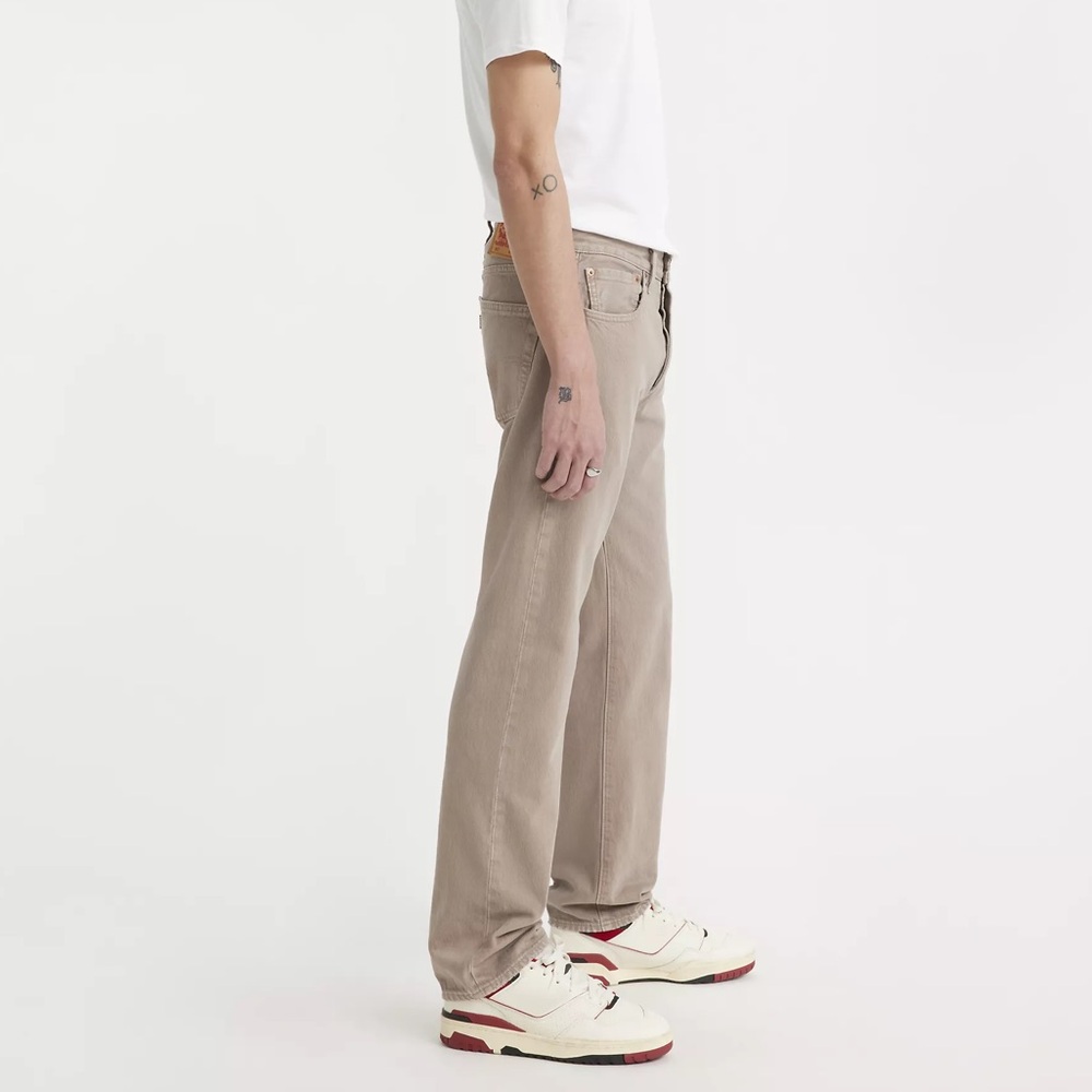 New Levi's Men's 501 Original Fit Beige Straight Jeans 30x34